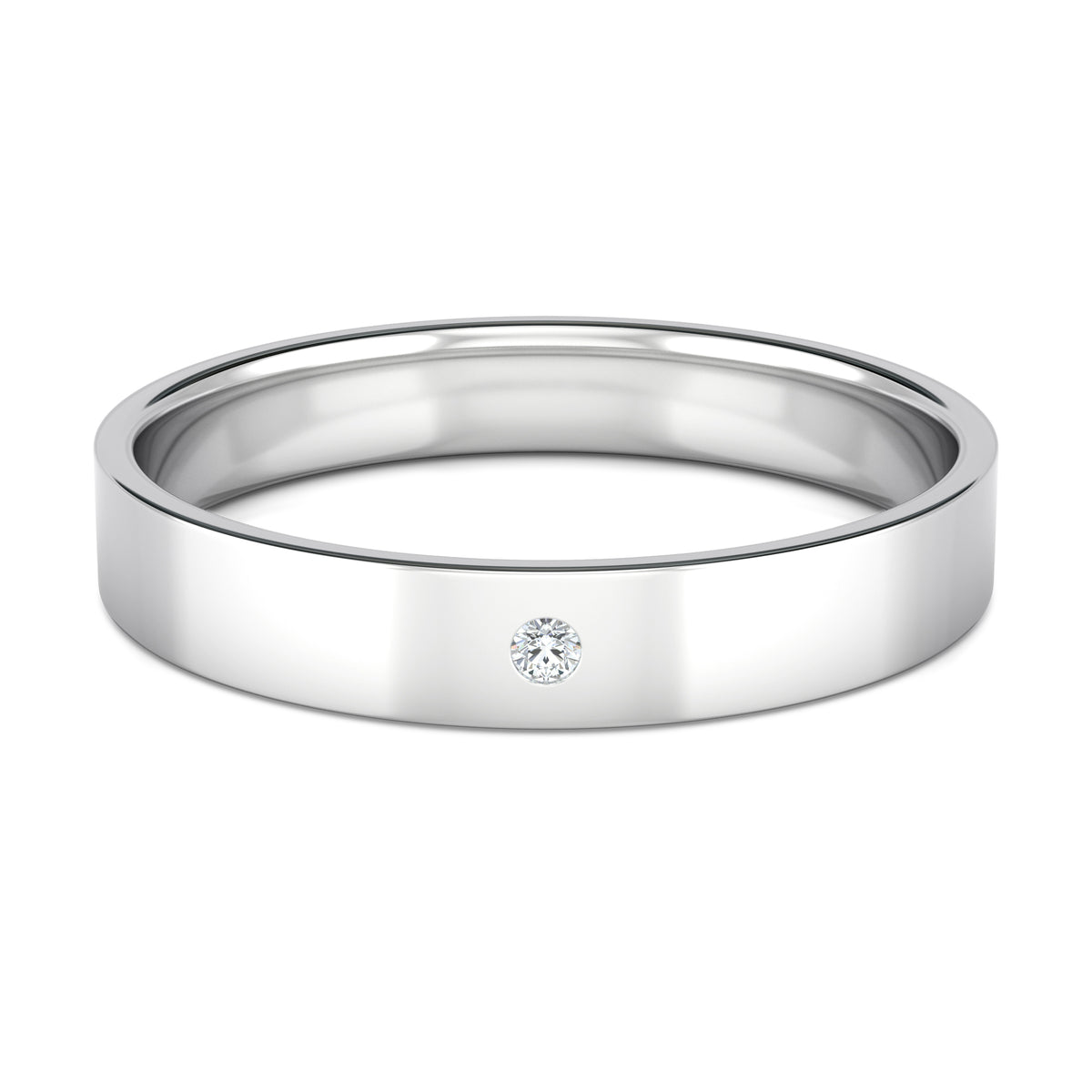 Flat diamond ring on sale band